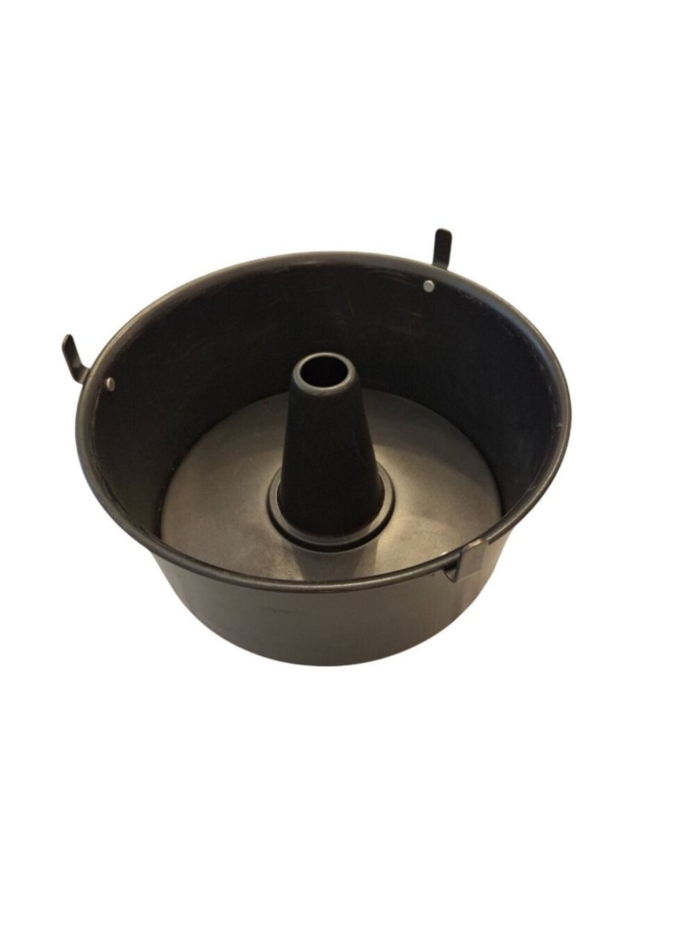 Angel Food Cake Pan 2 Piece Tube Cake Baking Pan Removable Center Insert Black